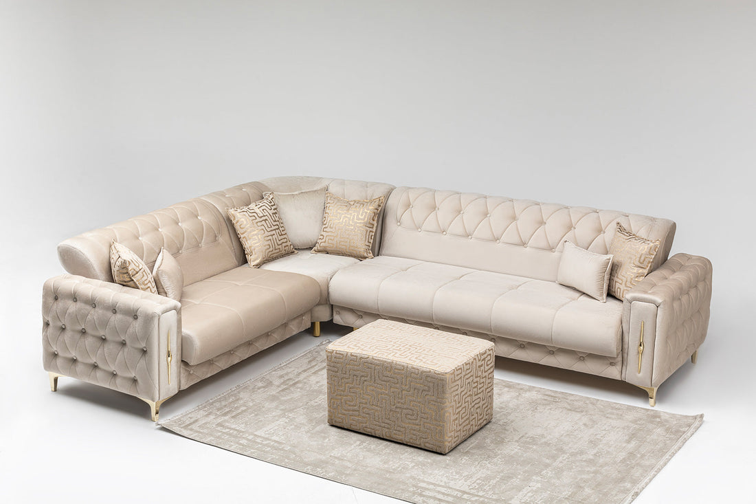 Monaco Relax Corner Sofa – Luxury Velvet Corner - reference view 1