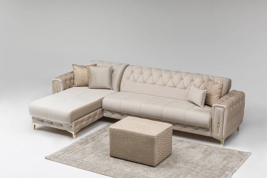 Monaco Relax Corner Sofa – Luxury Velvet Corner - reference view 1