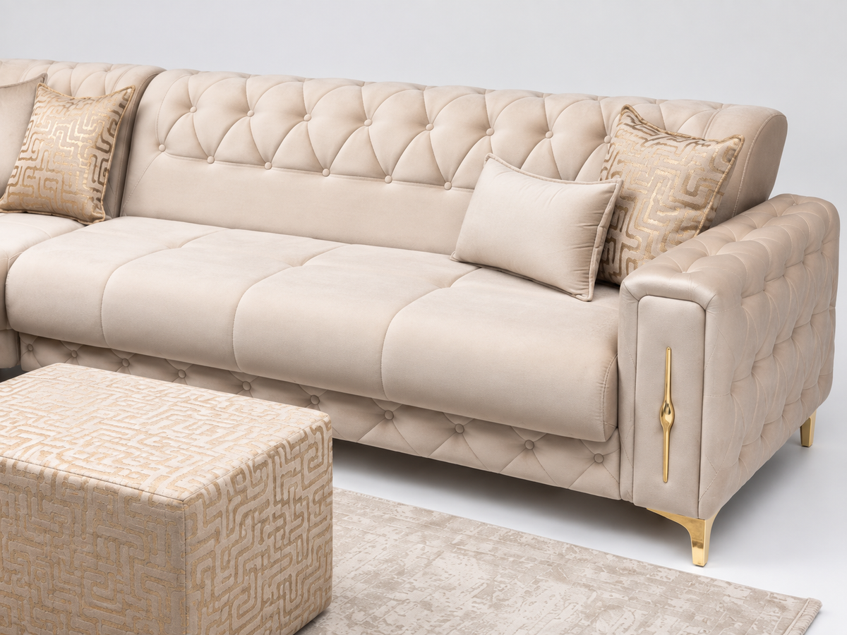 Monaco Relax Luxury Velvet Corner Sofa