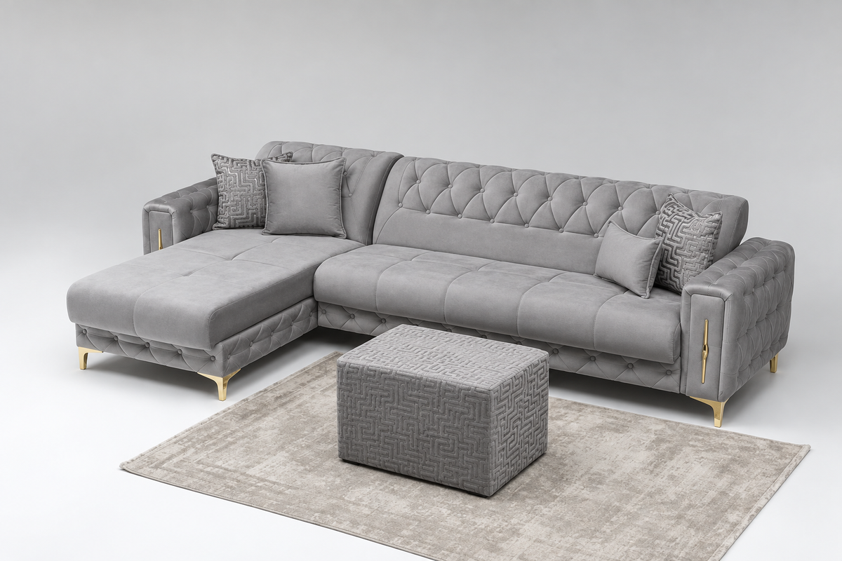 Monaco Relax Luxury Velvet Corner Sofa