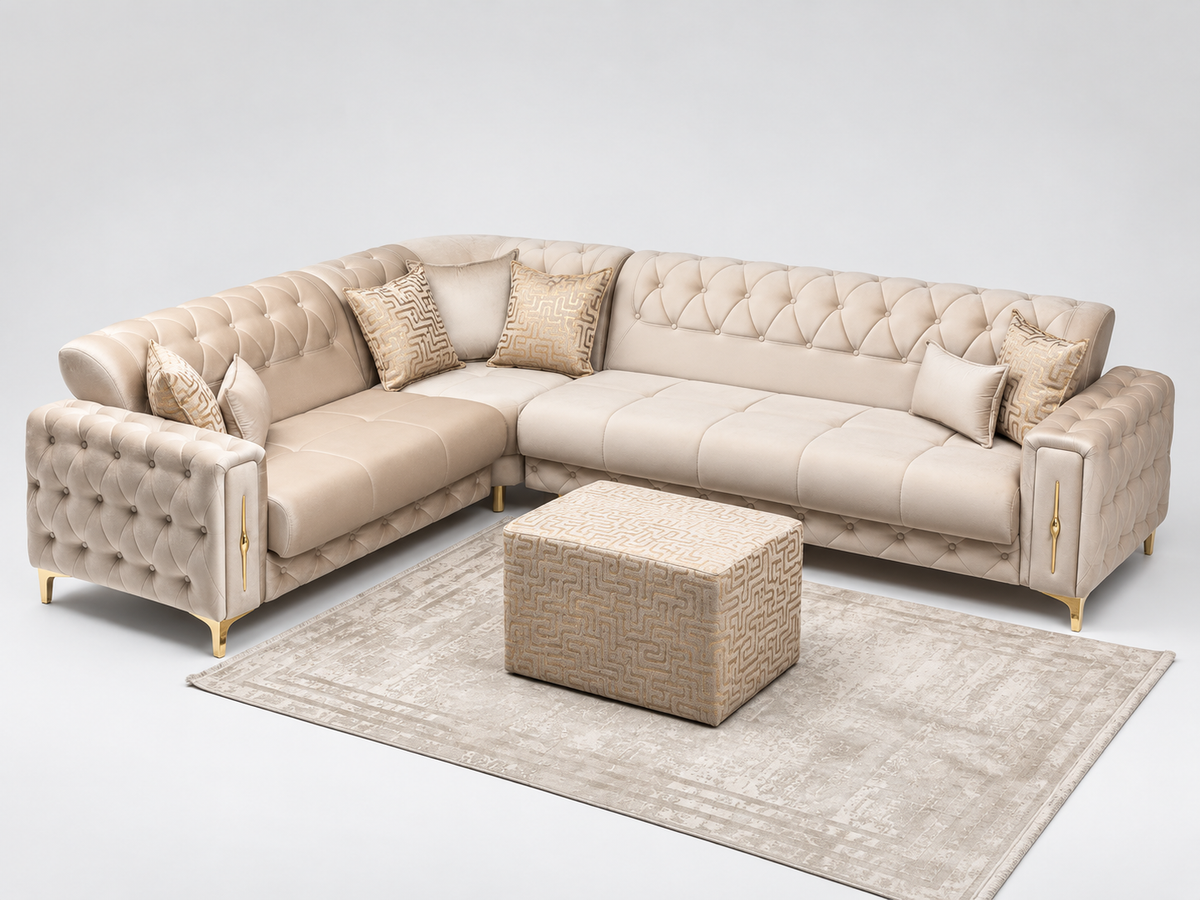 Monaco Relax Luxury Velvet Corner Sofa