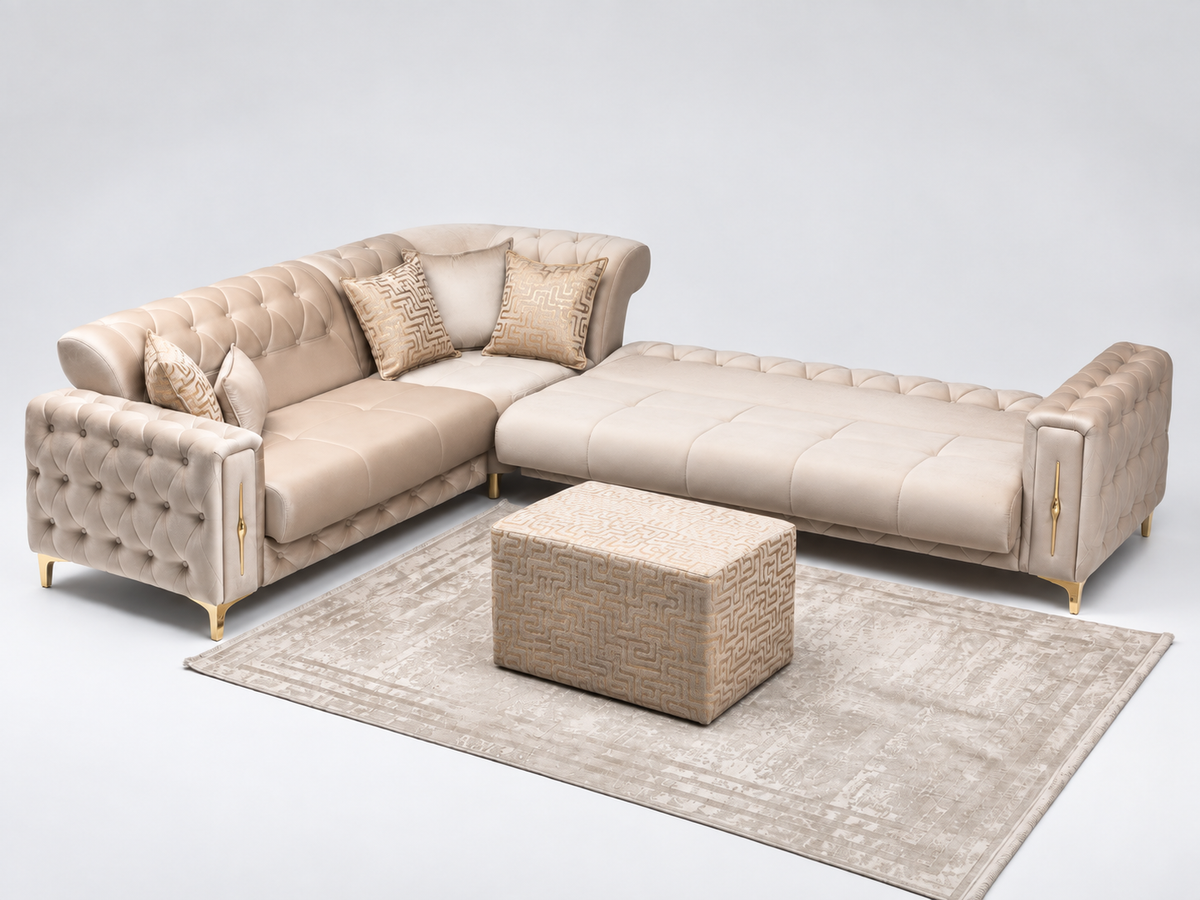 Monaco Relax Luxury Velvet Corner Sofa