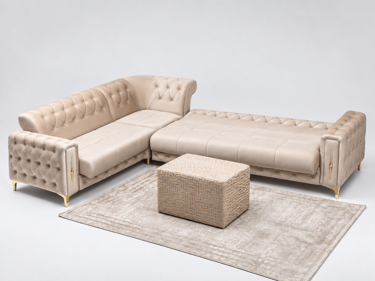 Monaco Relax Luxury Velvet Corner Sofa