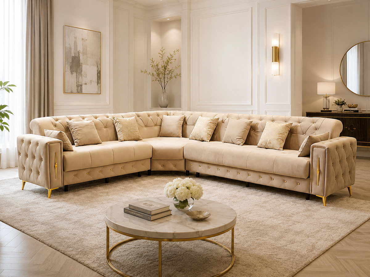 Ophelia Luxury Velvet Corner Sofa