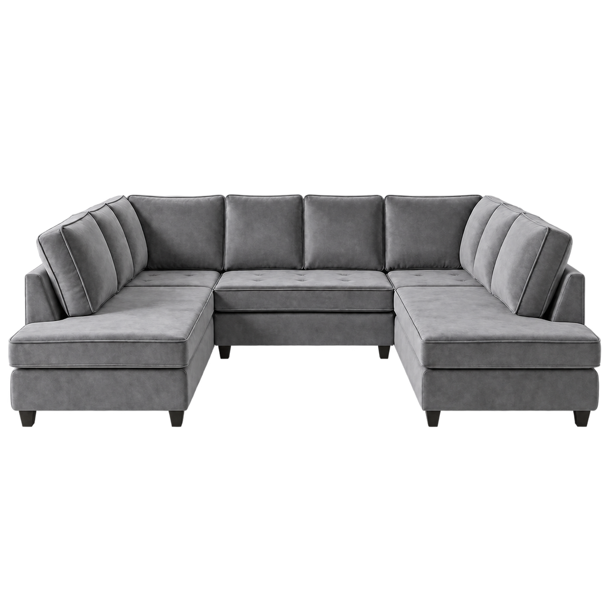 Orion Velvet Curved Arm U-Shape Sofa