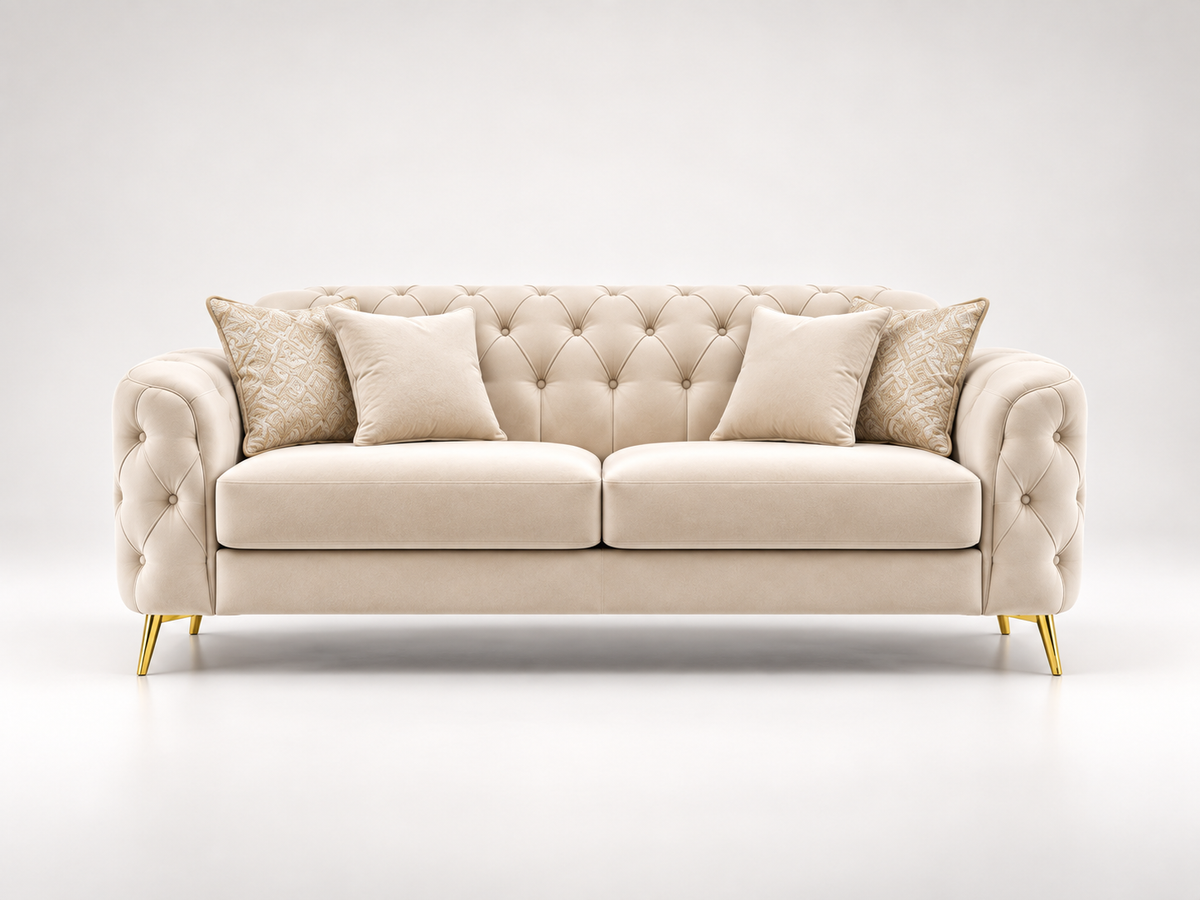Petro Luxury Velvet Sofa Set – 3+2, 3 & 2 Seater