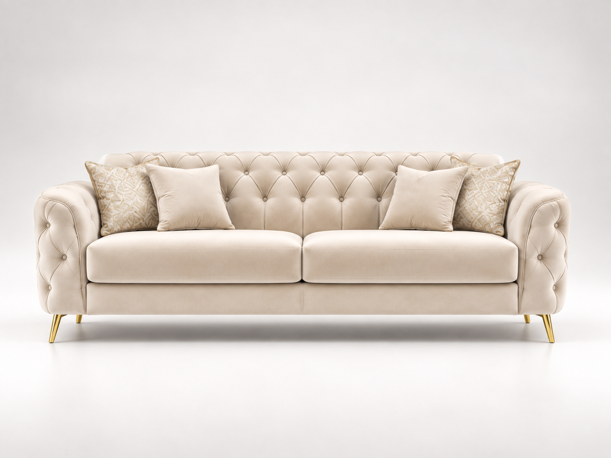 Petro Luxury Velvet Sofa Set – 3+2, 3 & 2 Seater