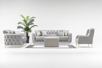 Petro Luxury Velvet Sofa Set – 3+2, 3 & 2 Seater