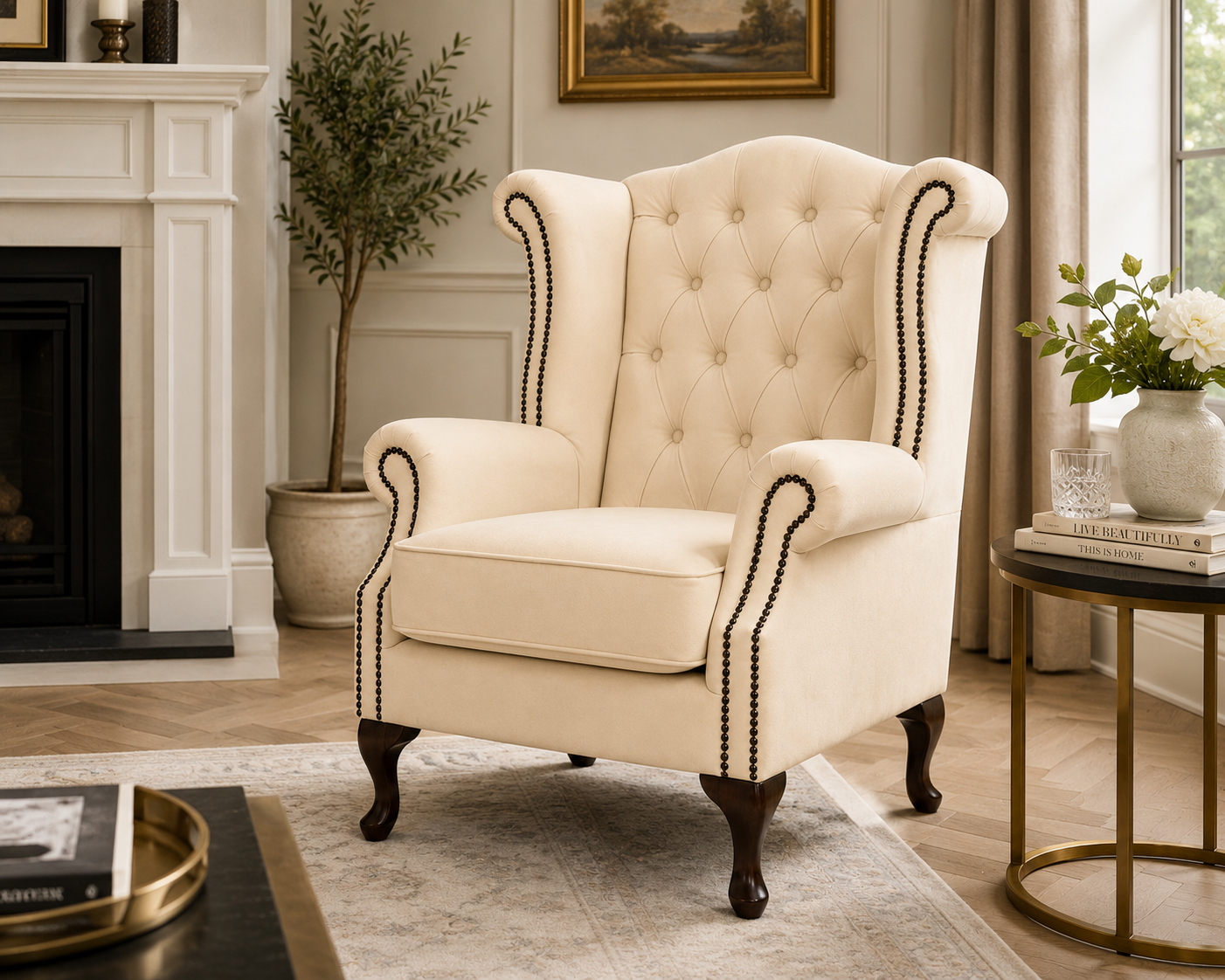Queen Anne Chesterfield Chair