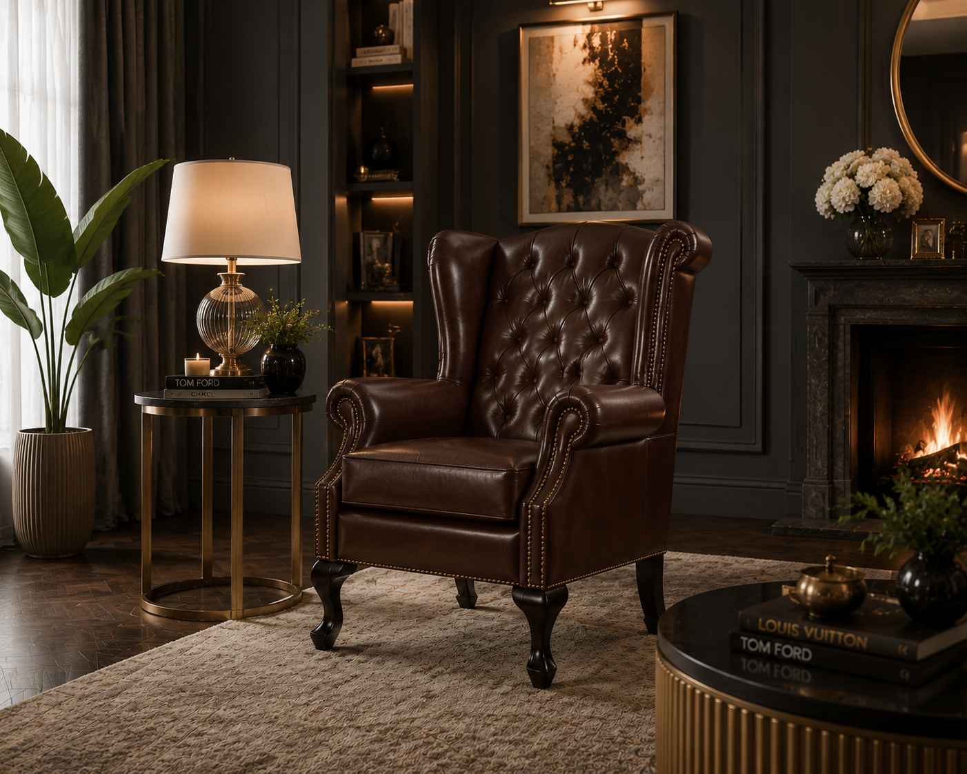 Queen Anne Chesterfield Chair