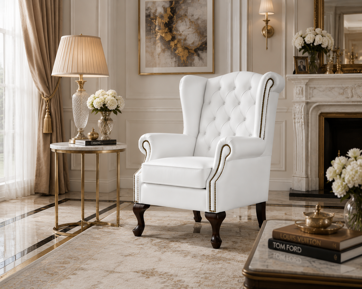Queen Anne Chesterfield Chair