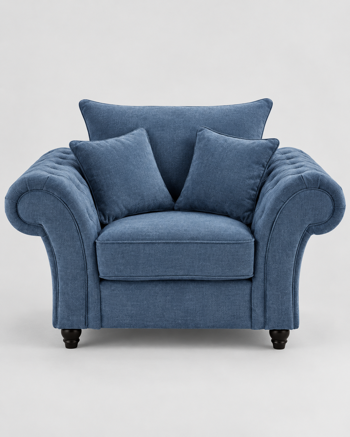 Rivello Luxury Accent Armchair with Scroll Arms
