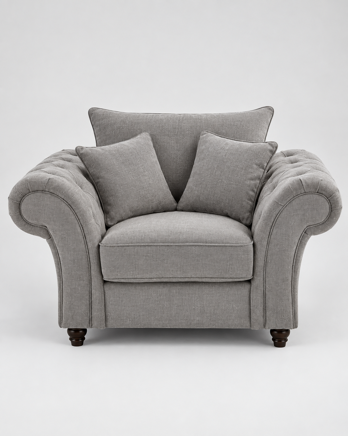 Rivello Luxury Accent Armchair with Scroll Arms