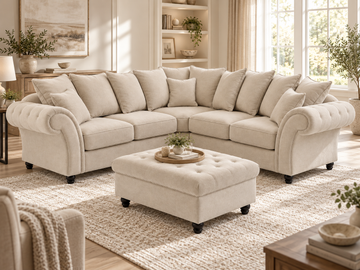 Rivello Scatterback Corner Sofa with Footstool