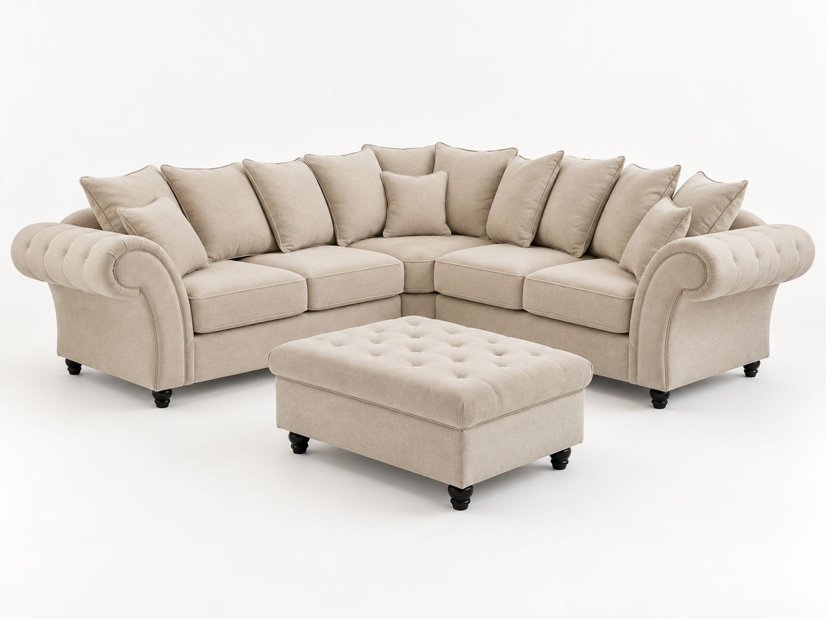 Rivello Scatterback Corner Sofa with Footstool