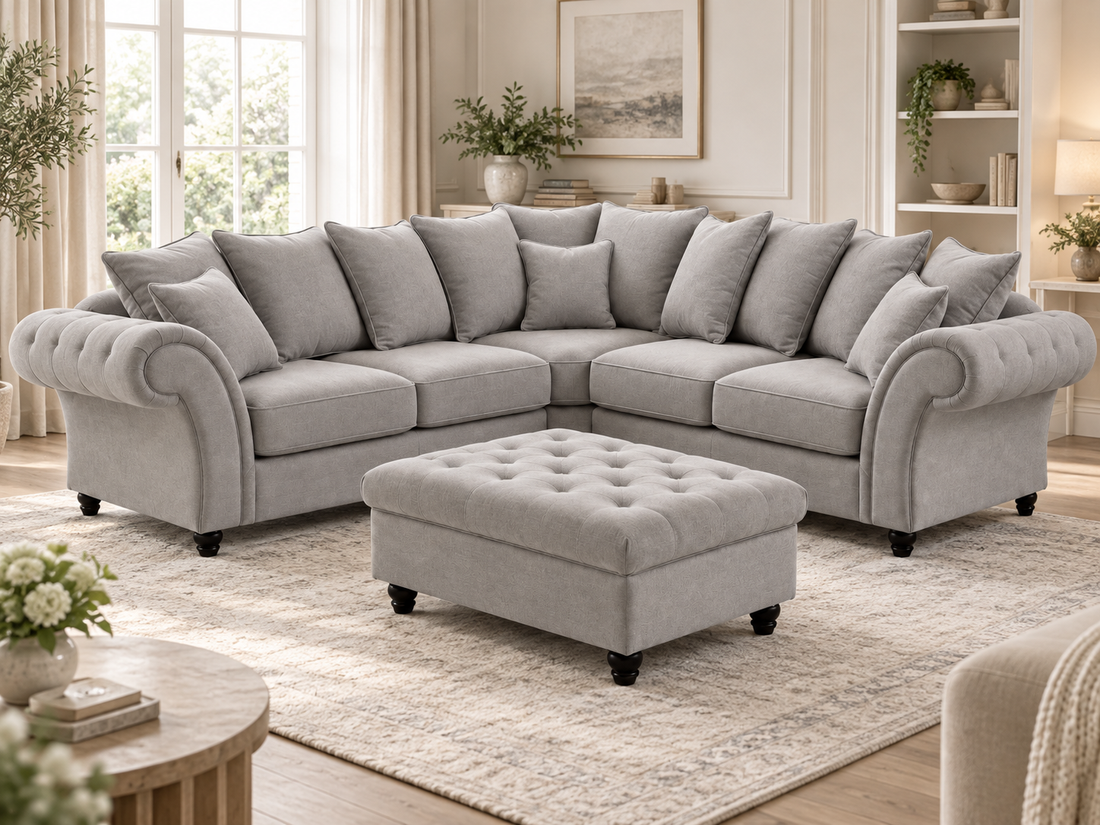 Rivello Scatterback Corner Sofa with Footstool