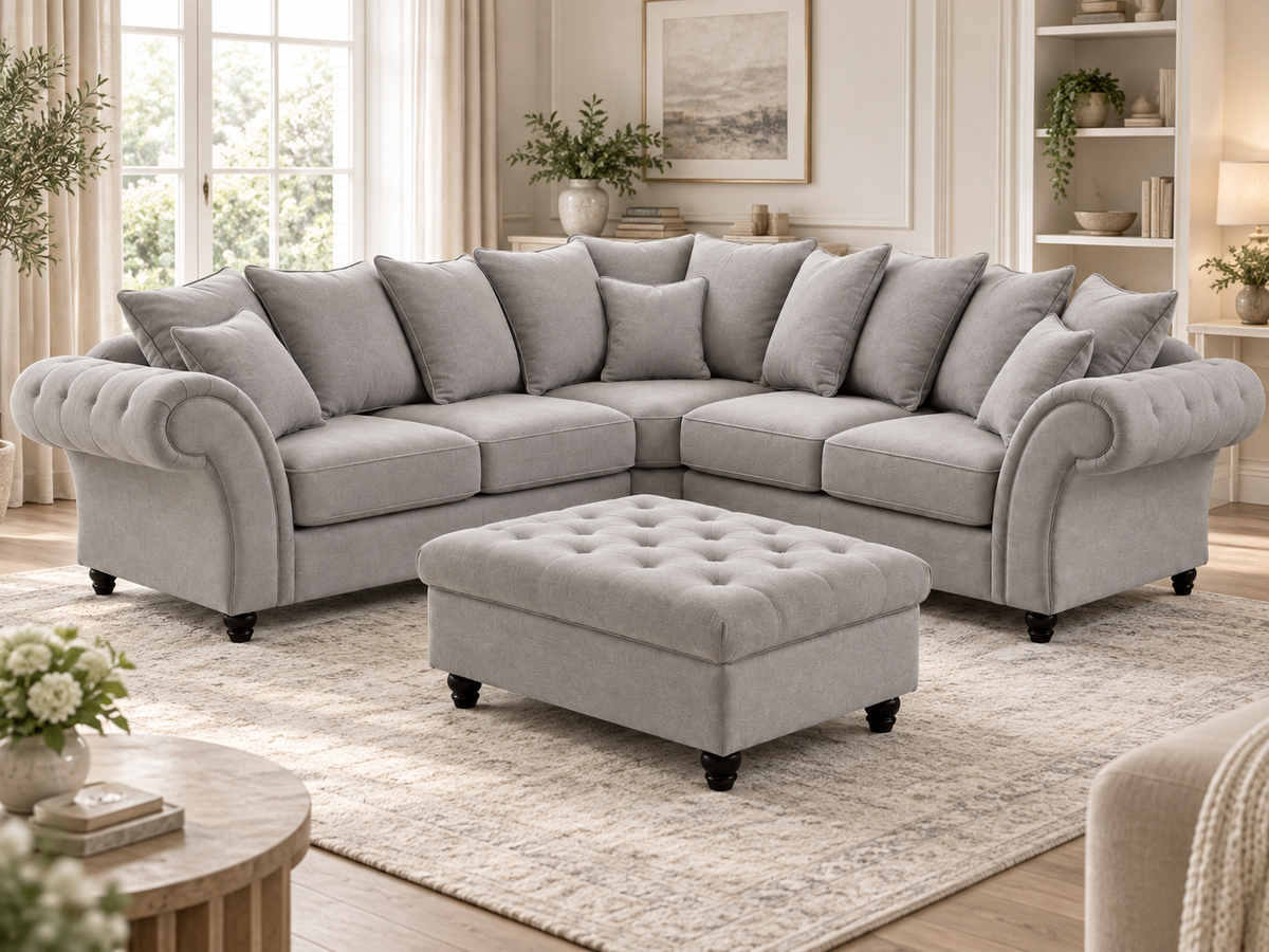 Rivello Scatterback Corner Sofa with Footstool