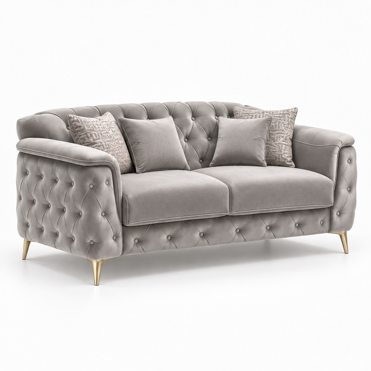 Sham Luxury Velvet Sofa Set – 3+2, 3 & 2 Seater