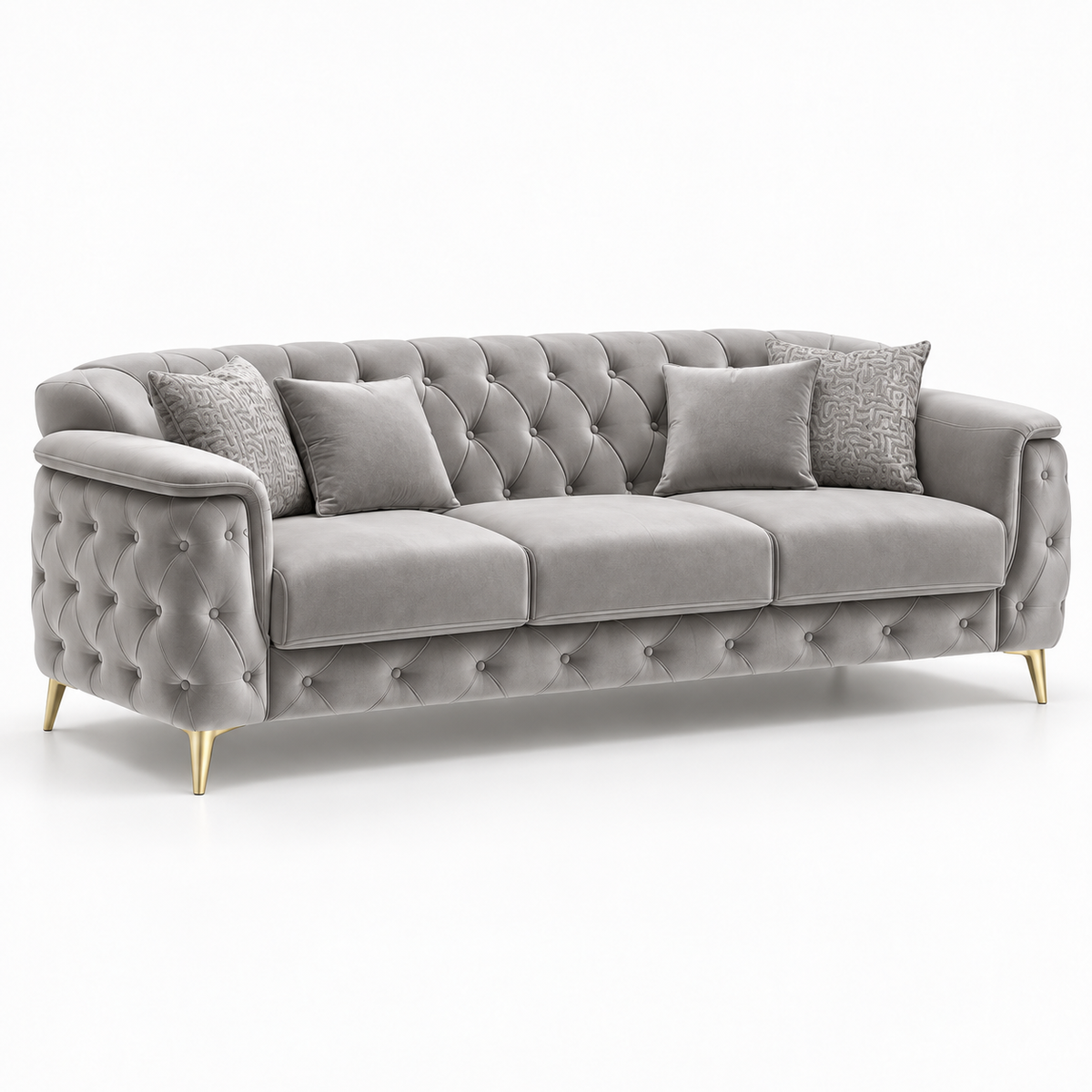 Sham Luxury Velvet Sofa Set – 3+2, 3 & 2 Seater