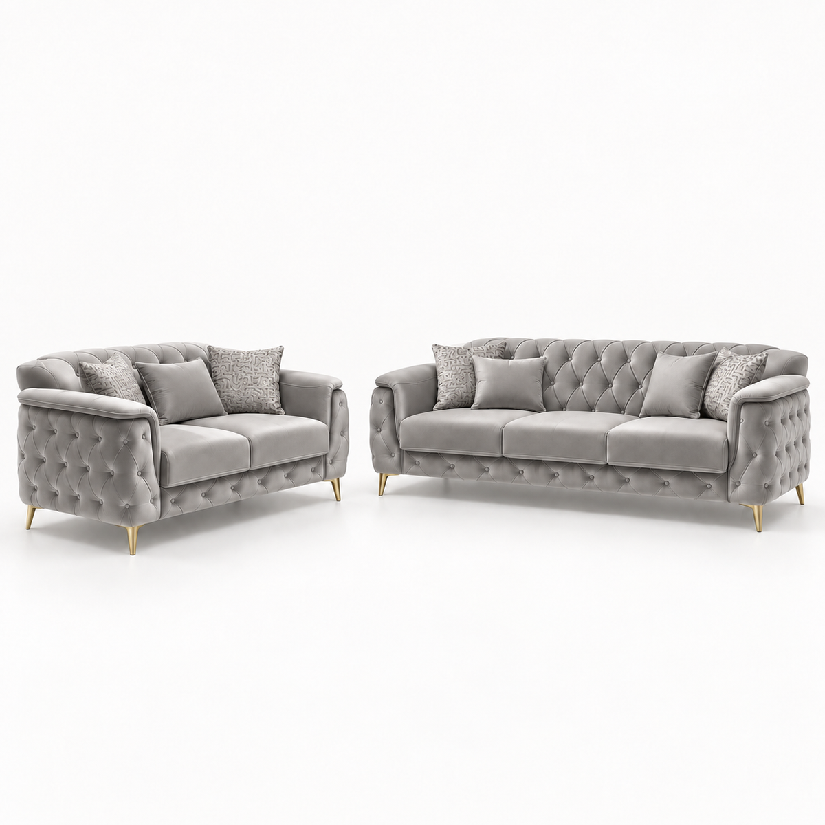 Sham Luxury Velvet Sofa Set – 3+2, 3 & 2 Seater