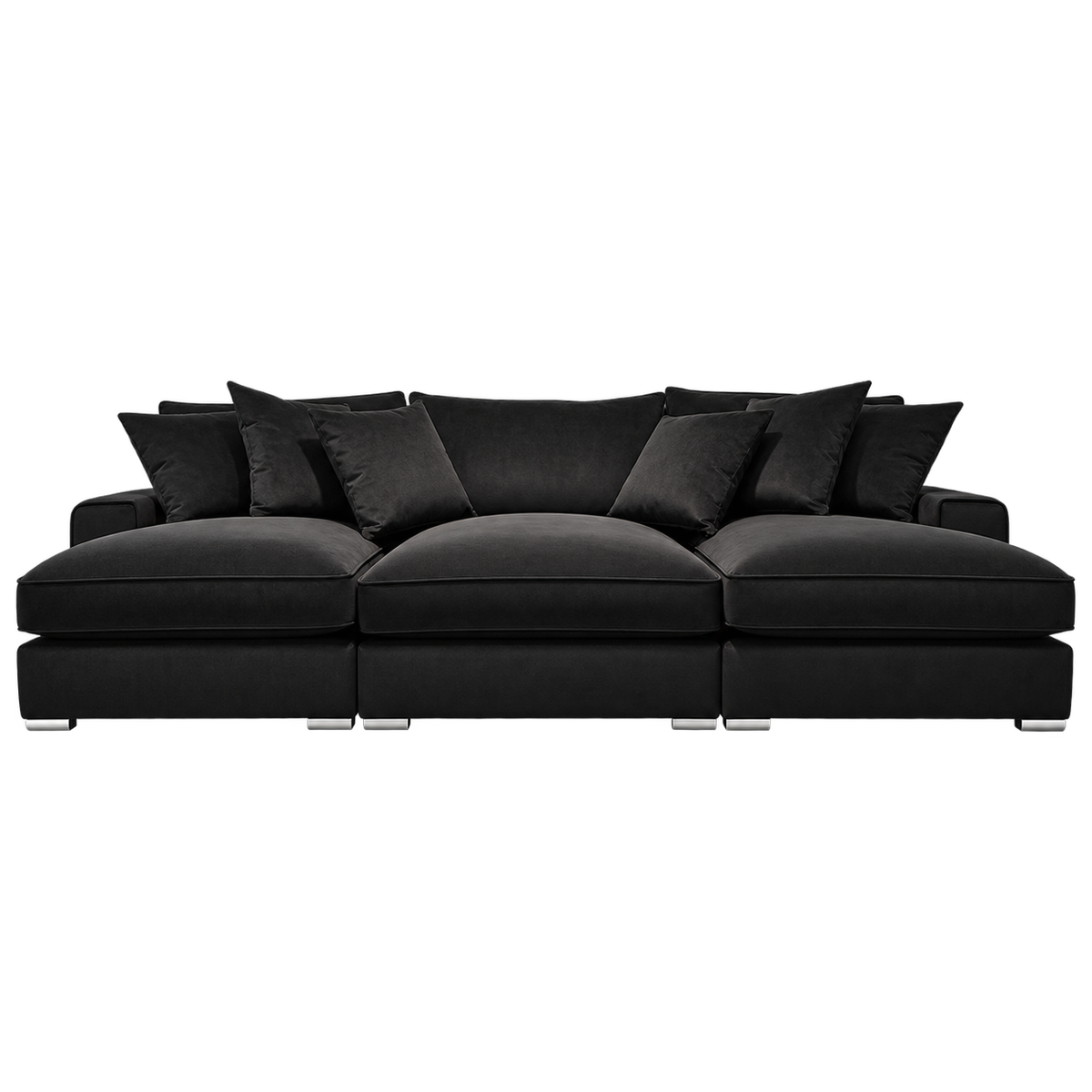Spacious Cinema Sofa with Deep Cushions & Cup Holders