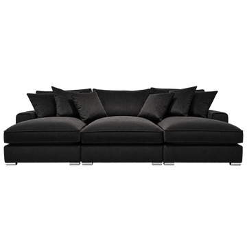 Spacious Cinema Sofa with Deep Cushions & Cup Holders