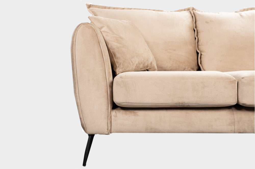 Gabriel Mink Velvet Corner Sofa LHC