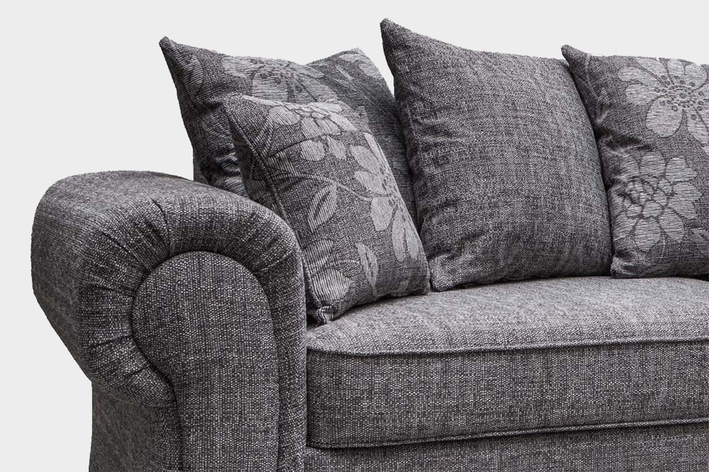 Malmo Grey Fabric 3 Seater Sofa