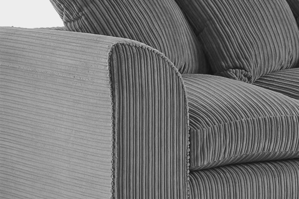 Byron Grey Fabric LHC Corner Sofa