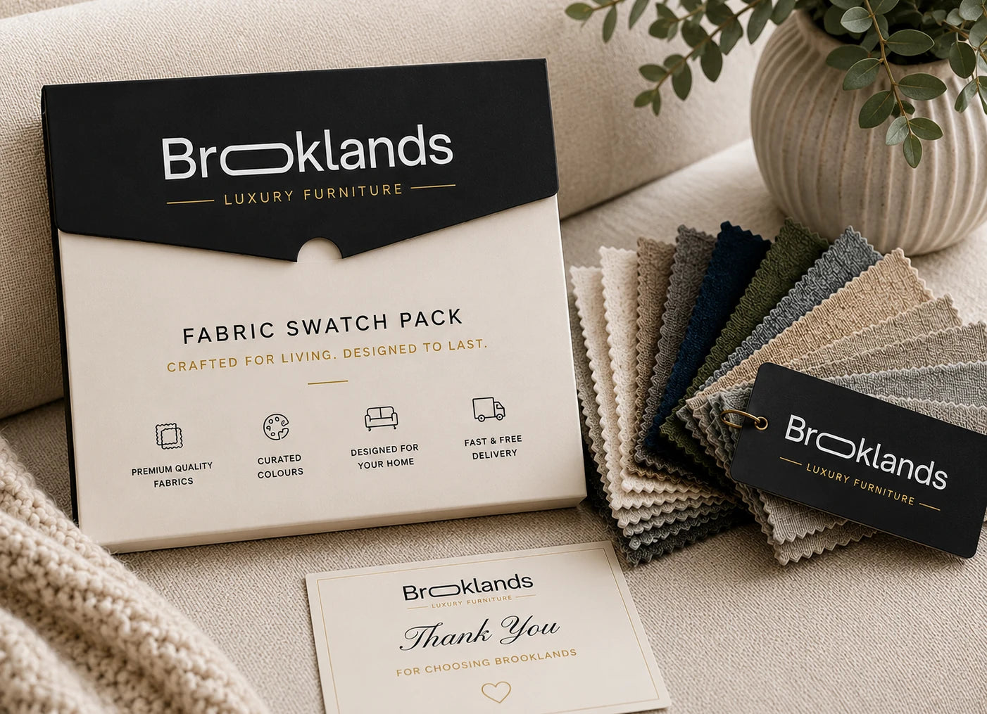 Brooklands premium fabric swatch service